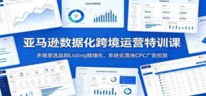 亚马逊数据化跨境运营特训课:多维度选品到Listing精细化,系统化落地CPC广告投放-中创网_分享创业项目_助您在家赚钱