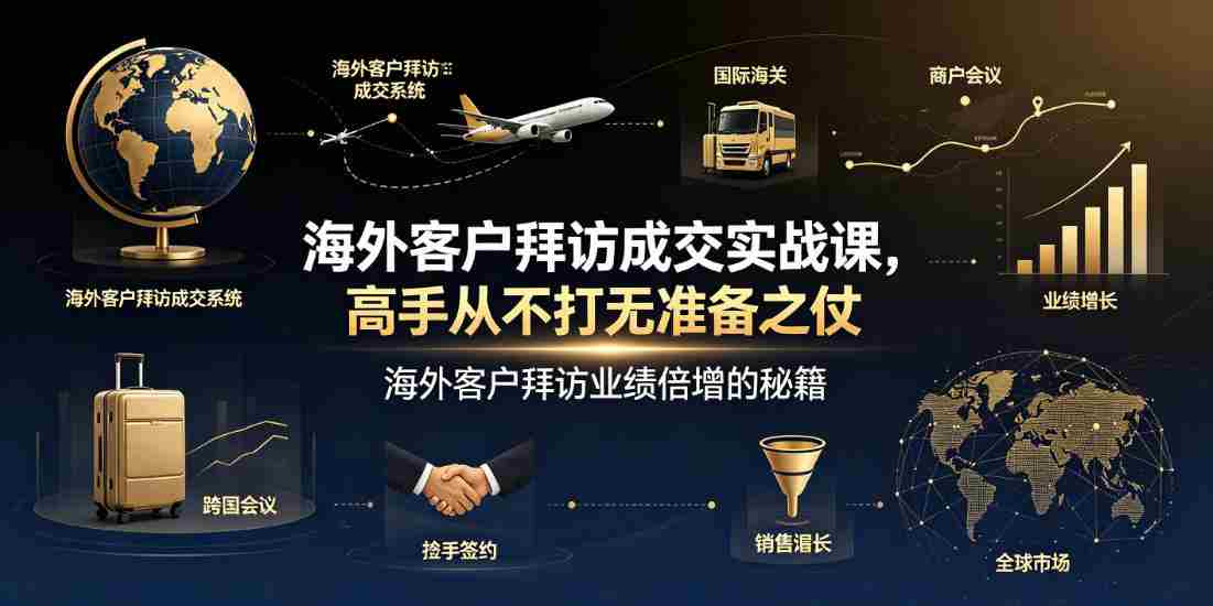 海外客户拜访成交实战课,高手从不打无准备之仗,海外客户拜访业绩倍增的秘籍