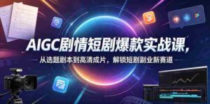 AIGC剧情短剧爆款实战课,从选题剧本到高清成片,解锁短剧副业新赛道-中创网_分享创业项目_助您在家赚钱