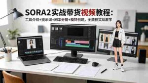 (18718期)SORA2实战带货视频教程:工具介绍+提示词+剧本分镜+模特创建,全流程实战教学-中创网_分享创业项目_助您在家赚钱