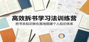 高效拆书学习法训练营，把书本知识转化落地搭建个人知识体系-中创网_分享创业项目_助您在家赚钱