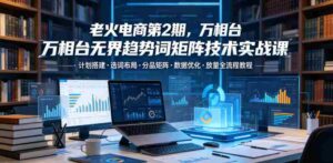 老火电商第2期,万相台无界趋势词矩阵技术实战课,计划搭建・选词布局・分品矩阵・数据优化・放量全流程教程-中创网_分享创业项目_助您在家赚钱