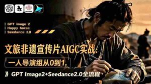 (18925期)文旅非遗宣传片AIGC实战:一人导演组从0到1,GPT Image2+Seedance2.0全流程-中创网_分享创业项目_助您在家赚钱