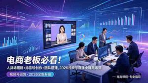 (18845期)电商老板必看!人货场搭建+排品设计+素材创作+团队搭建,2026视频号直播全链路运营-中创网_分享创业项目_助您在家赚钱