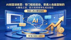 （18911期）AI创富训练营：零门槛轻启动，普通人也能复制的AI赚钱之道，图文视频商单私域全路径-中创网_分享创业项目_助您在家赚钱