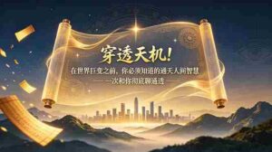 （19063期）付费文章：穿透天机！在世界巨变之前，你必须知道的通天人间智慧 一次和你彻底聊通透-中创网_分享创业项目_助您在家赚钱