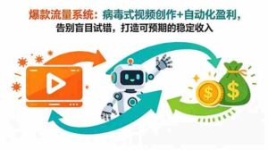 (18882期)爆款流量系统:病毒式视频创作+自动化盈利,告别盲目试错,打造可预期的稳定收入-中创网_分享创业项目_助您在家赚钱