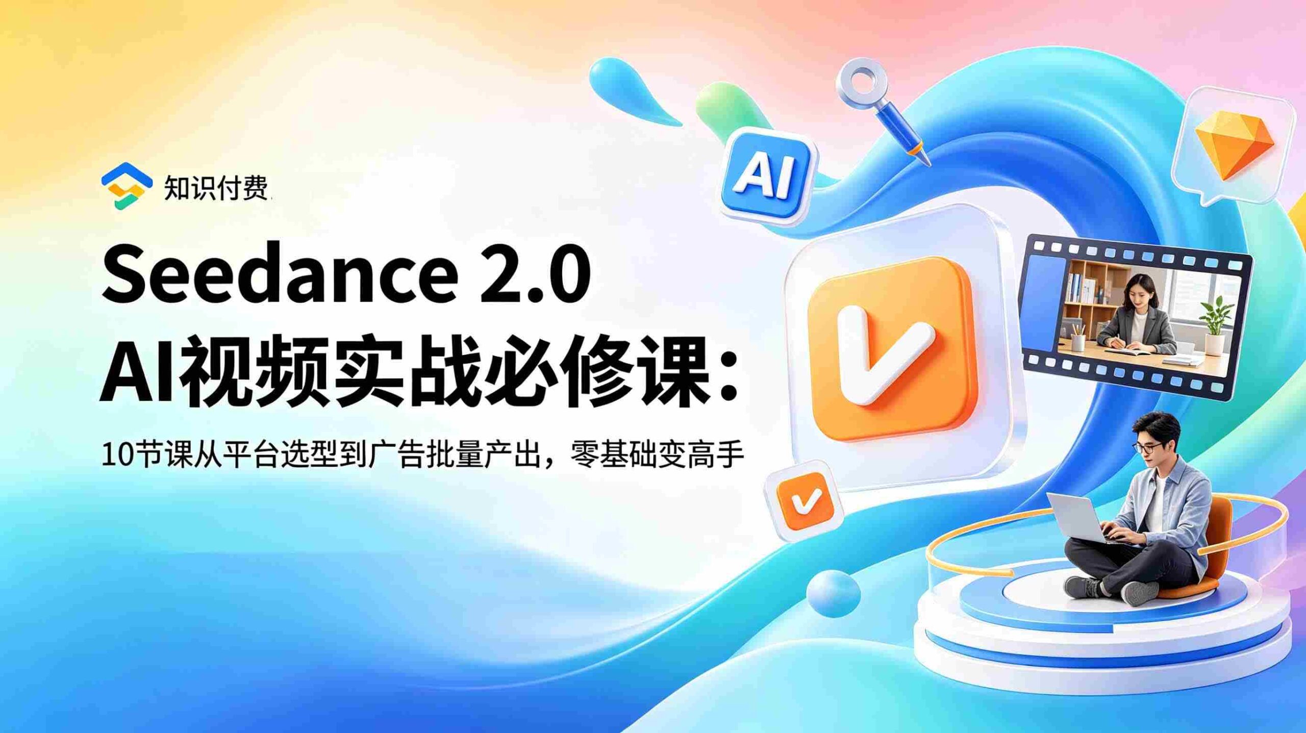 (18998期)Seedance 2.0 AI视频实战必修课:10节课从平台选型到广告批量产出,零基础变高手-中创网_分享创业项目_助您在家赚钱