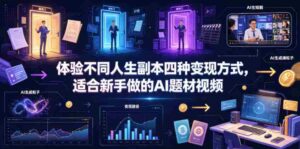体验不同人生副本四种变现方式，适合新手做的AI题材视频-中创网_分享创业项目_助您在家赚钱