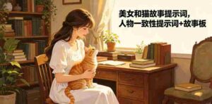 美女和猫故事提示词，人物一致性提示词+故事板-中创网_分享创业项目_助您在家赚钱