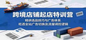 跨境店铺起店特训营:精讲选品技巧与广告体系,吃透全站广告切换及流量调控逻辑-中创网_分享创业项目_助您在家赚钱