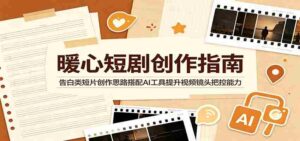 暖心短剧创作指南:告白类短片创作思路搭配AI工具提升视频镜头把控能力-中创网_分享创业项目_助您在家赚钱