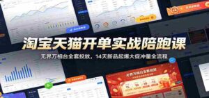 淘宝天猫开单实战陪跑课:无界万相台全套投放,14天新品起爆大促冲量全流程-中创网_分享创业项目_助您在家赚钱