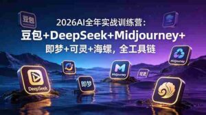 (19038期)2026AI全年实战训练营:豆包+DeepSeek+Midjourney+即梦+可灵+海螺,全工具链-中创网_分享创业项目_助您在家赚钱