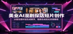 美业AI漫剧探店短片创作：分层生图对话生成教学，视频合成优化实操教程-中创网_分享创业项目_助您在家赚钱