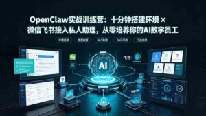 (19287期)OpenClaw实战特训营:十分钟搭建环境×微信飞书接入私人助理,从零培养你的AI数字员工-中创网_分享创业项目_助您在家赚钱