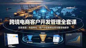 (19274期)跨境电商客户开发管理全套课·拓客渠道|询盘转化|客户分层复购运营完整落地教学-中创网_分享创业项目_助您在家赚钱