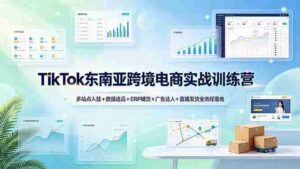 (19155期)TikTok东南亚跨境电商实战训练营:多站点入驻+数据选品+ERP铺货+广告达人+直播发货全流程落地-中创网_分享创业项目_助您在家赚钱