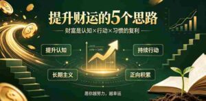 付费文章:提升财运的5个思路——财富是认知x行动x习惯的复利,愿你越努力,越幸运-中创网_分享创业项目_助您在家赚钱