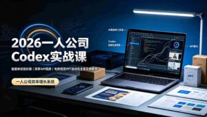 (19503期)2026一人公司Codex实战课◆智能体技能封装|即梦API视频|电商视觉PPT自动化全套实操教学-中创网_分享创业项目_助您在家赚钱