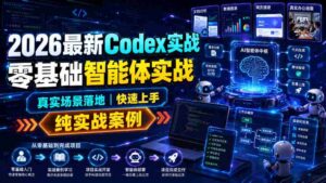 2026最新Codex实战零基础智能体实战,真实场景落地,快速上手,纯实战案例-中创网_分享创业项目_助您在家赚钱