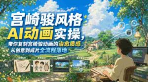 宫崎骏风格AI动画实操,带你复刻宫崎骏动画的治愈质感,从创意到成片全流程落地-中创网_分享创业项目_助您在家赚钱