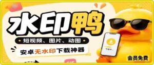 水印鸭–短视频/图片/动图无水印下载,无需注册登录,打开直接用【安卓】-中创网_分享创业项目_助您在家赚钱