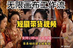 无限画布工作流制作短剧带货视频支持制作15秒以上视频,实操搭建教学,看完教程小白也能轻松搭建-中创网_分享创业项目_助您在家赚钱