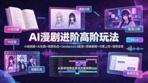(19430期)AI漫剧进阶高阶玩法:小说改编×AI生图×视频生成×Seedance2.0配音×剪映剪辑×付费上传×接单变现-中创网_分享创业项目_助您在家赚钱
