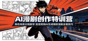 AI漫剧创作特训营:角色场景分镜教学,配音剪辑AI生成爆款漫剧全套技巧-中创网_分享创业项目_助您在家赚钱