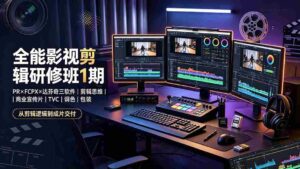 (19451期)全能影视剪辑研修班1期-无水印:PR×FCPX×达芬奇三软件×剪辑思维×商业宣传片×TVC×调色×包装,全链路系统课-中创网_分享创业项目_助您在家赚钱