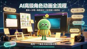 (19304期)AI高级角色动画全流程:剧本×分镜×角色设计×3D渲染×动态化,从概念到成片一站式教学-中创网_分享创业项目_助您在家赚钱