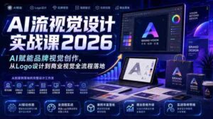 AI流视觉设计实战课2026:AI赋能品牌视觉创作,从Logo设计到商业视觉全流程落地-中创网_分享创业项目_助您在家赚钱