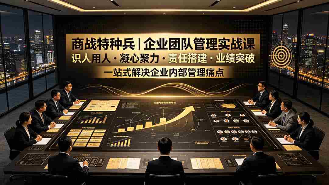 （19534期）商战特种兵｜企业团队管理实战课：识人用人｜凝心聚力｜责任搭建｜业绩突破，一站式解决企业内部管理痛点-中创网_分享创业项目_助您在家赚钱