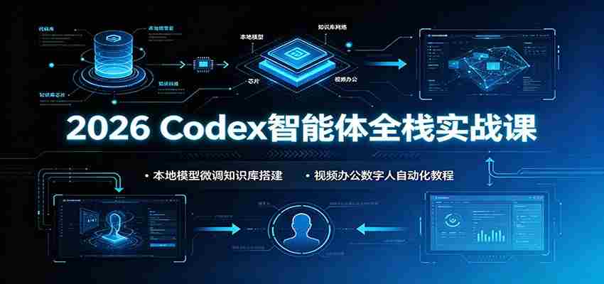 2026 Codex智能体全栈实战课：本地模型微调知识库搭建，视频办公数字人自动化教程-中创网_分享创业项目_助您在家赚钱