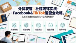 (19526期)外贸获客|社媒闭环实战·Facebook&TikTok运营全攻略,从账号搭建到成交转化一站式落地教学-中创网_分享创业项目_助您在家赚钱