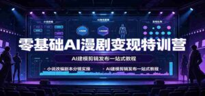 零基础AI漫剧变现特训营：小说改编剧本分镜实操，AI建模剪辑发布一站式教程-中创网_分享创业项目_助您在家赚钱