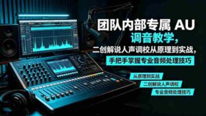 （19517期）某大佬团队内部专属 AU 调音教学，二创解说人声调校从原理到实战，手把手掌握专业音频处理技巧-中创网_分享创业项目_助您在家赚钱