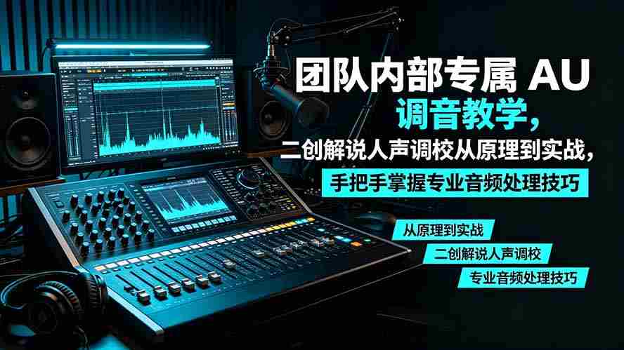 （19517期）某大佬团队内部专属 AU 调音教学，二创解说人声调校从原理到实战，手把手掌握专业音频处理技巧-中创网_分享创业项目_助您在家赚钱