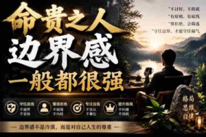 付费文章:命贵之人,边界感一般都很强-中创网_分享创业项目_助您在家赚钱