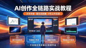 (19247期)AI创作全链路实战教程|万字手册·提示词拆解·9节工作流课,打造稳定高质量AI视频作品-中创网_分享创业项目_助您在家赚钱