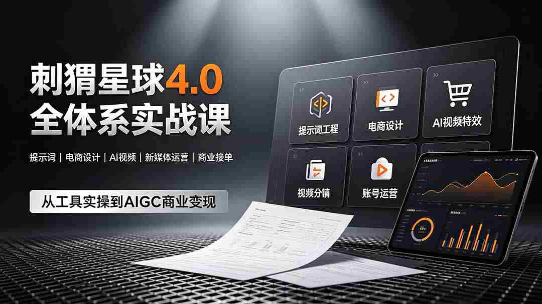 （19224期）刺猬星球4.0全体系实战课，覆盖提示词工程、电商设计、AI视频特效与新媒体运营，一站式掌握AIGC商业核心技能-中创网_分享创业项目_助您在家赚钱