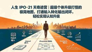 （19532期）人生 IPO-21 天奇迹营｜超级个体升级打怪的极简地图，打通输入转化输出闭环，轻松实现认知升级-中创网_分享创业项目_助您在家赚钱