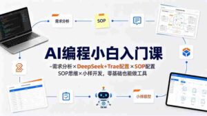 (19539期)AI编程小白入门课-需求分析×DeepSeek+Trae配置×SOP思维×小样开发,零基础也能做工具-中创网_分享创业项目_助您在家赚钱