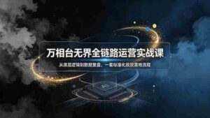 （19158期）万相台无界全链路运营实战课，从底层逻辑到数据复盘，一套标准化投放落地流程-中创网_分享创业项目_助您在家赚钱