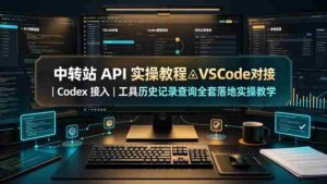 (19520期)中转站 API 实操教程△VSCode 对接|Codex 接入|工具历史记录查询全套落地实操教学-中创网_分享创业项目_助您在家赚钱