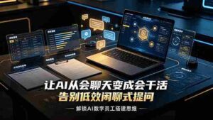 (19130期)让AI从会聊天变成会干活,告别低效闲聊式提问,解锁AI数字员工搭建思维-中创网_分享创业项目_助您在家赚钱