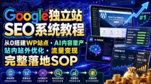 Google独立站SEO系统教程,从0搭建WP站点・AI内容量产・站内站外优化・流量变现完整落地SOP(2026年7月)-中创网_分享创业项目_助您在家赚钱