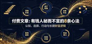 付费文章:有钱人秘而不宣的8条心法-中创网_分享创业项目_助您在家赚钱