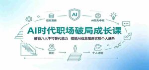 AI时代职场破局成长课:解锁八大不可替代能力,摆脱AI信息茧房实现个人进阶-中创网_分享创业项目_助您在家赚钱